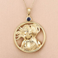 0.27 Carat Genuine Blue Sapphire .925 Sterling Silver Pendant