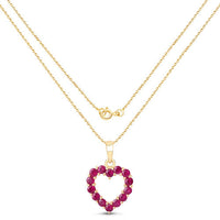 0.43 Carat Genuine Ruby 10K Yellow Gold  Pendant