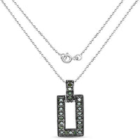 0.36 Carat Genuine Green Diamond .925 Sterling Silver Pendant