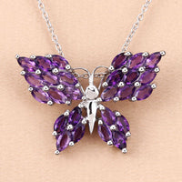 3.90 Carat Genuine Amethyst .925 Sterling Silver Pendant