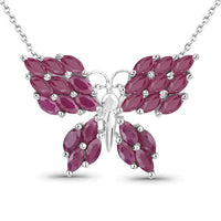 3.12 Carat Genuine Ruby .925 Sterling Silver Pendant