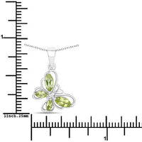 0.64 Carat Genuine Peridot .925 Sterling Silver Pendant