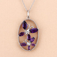 2.12 Carat Genuine Amethyst .925 Sterling Silver Pendant