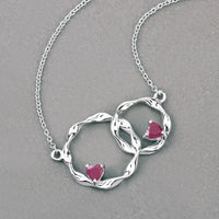 0.70 Carat Genuine Ruby .925 Sterling Silver Pendant