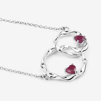 0.70 Carat Genuine Ruby .925 Sterling Silver Pendant