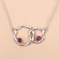 0.70 Carat Genuine Ruby .925 Sterling Silver Pendant