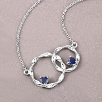0.70 Carat Genuine Blue Sapphire .925 Sterling Silver Pendant