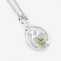 0.15 Carat Genuine Peridot .925 Sterling Silver Pendant