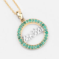 0.54 Carat Genuine Emerald .925 Sterling Silver Pendant
