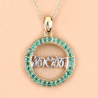 0.54 Carat Genuine Emerald .925 Sterling Silver Pendant