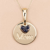 0.20 Carat Genuine Blue Sapphire .925 Sterling Silver Pendant