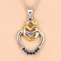 0.14 Carat Genuine Blue Sapphire .925 Sterling Silver Pendant