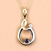 0.19 Carat Genuine Blue Sapphire .925 Sterling Silver Pendant
