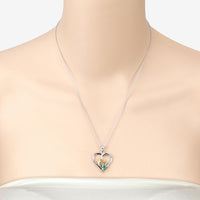 0.45 Carat Genuine Emerald .925 Sterling Silver Pendant