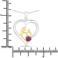 0.50 Carat Genuine Ruby .925 Sterling Silver Pendant