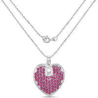 8.03 Carat Genuine Ruby .925 Sterling Silver Pendant