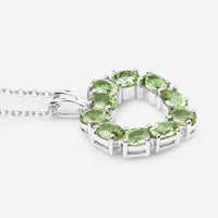 1.70 Carat Genuine Peridot .925 Sterling Silver Pendant