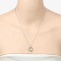 1.70 Carat Genuine Peridot .925 Sterling Silver Pendant