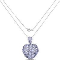 6.01 Carat Genuine Tanzanite .925 Sterling Silver Pendant