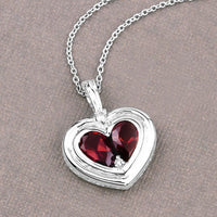 2.66 Carat Genuine Garnet and White Topaz .925 Sterling Silver Pendant