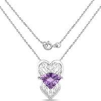 5.80 Carat Genuine Amethyst .925 Sterling Silver Pendant