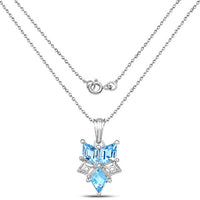 4.65 Carat Genuine Blue Topaz .925 Sterling Silver Pendant