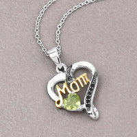0.49 Carat Genuine Peridot and Black Spinel .925 Sterling Silver Pendant