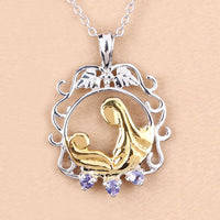0.11 Carat Genuine Tanzanite .925 Sterling Silver Pendant