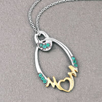 0.15 Carat Genuine Emerald .925 Sterling Silver Pendant