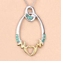 0.15 Carat Genuine Emerald .925 Sterling Silver Pendant