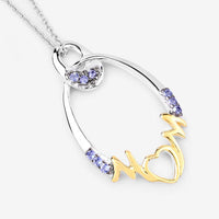 0.18 Carat Genuine Tanzanite .925 Sterling Silver Pendant