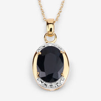 7.50 Carat Genuine Black Sapphire .925 Sterling Silver Pendant