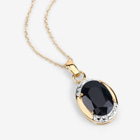 7.50 Carat Genuine Black Sapphire .925 Sterling Silver Pendant