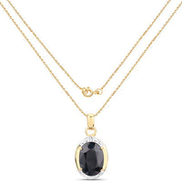 7.50 Carat Genuine Black Sapphire .925 Sterling Silver Pendant