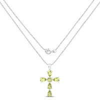 2.24 Carat Genuine Peridot .925 Sterling Silver Pendant