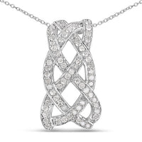 0.54 Carat Genuine White Diamond .925 Sterling Silver Pendant