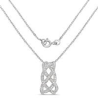0.54 Carat Genuine White Diamond .925 Sterling Silver Pendant