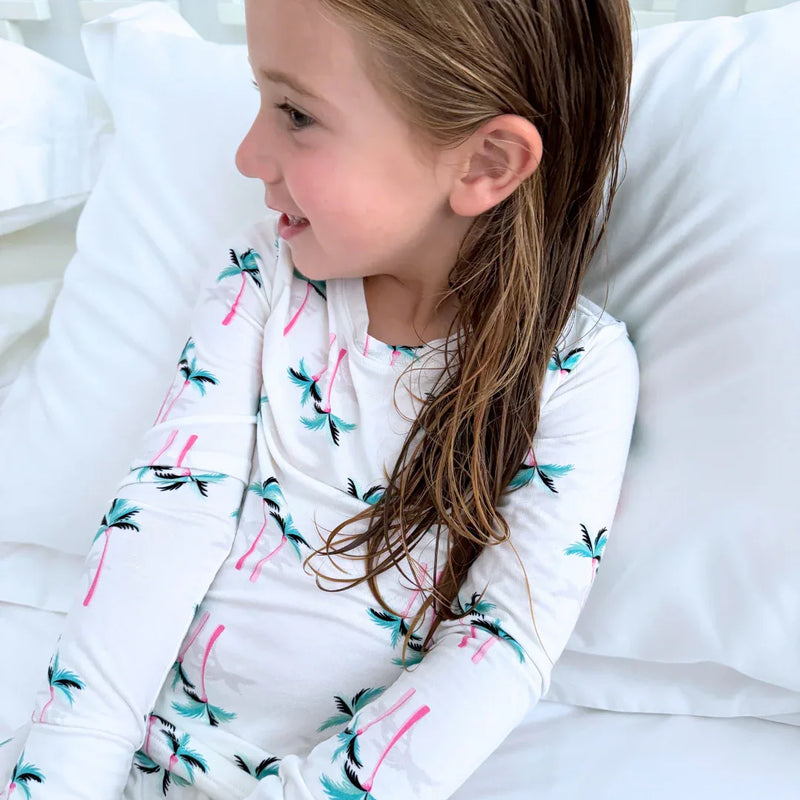 Miami Palm Tree White Two-Piece Set - BIG FRENCHIES