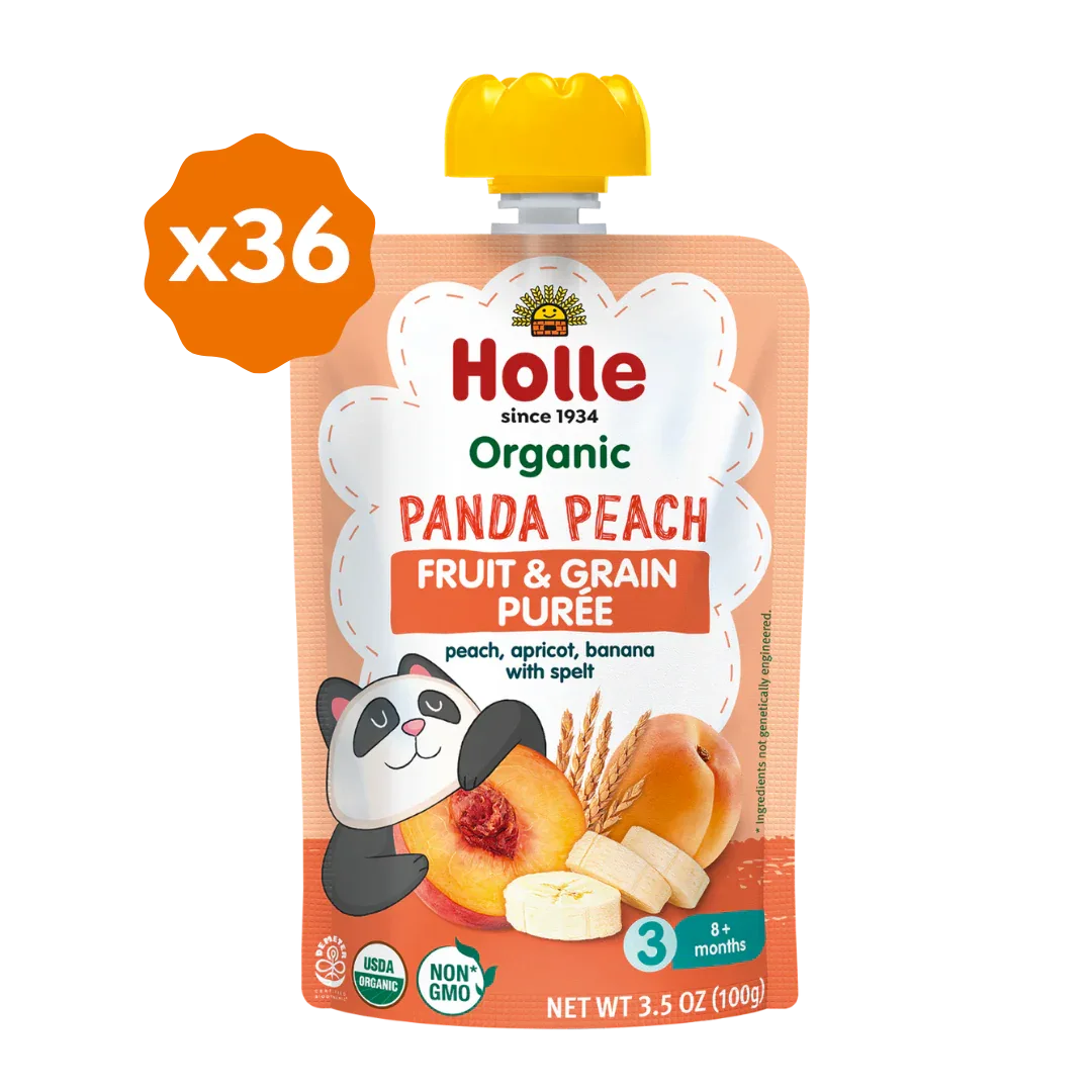 Organic Panda Peach - Fruit & Grain Purée - BIG FRENCHIES