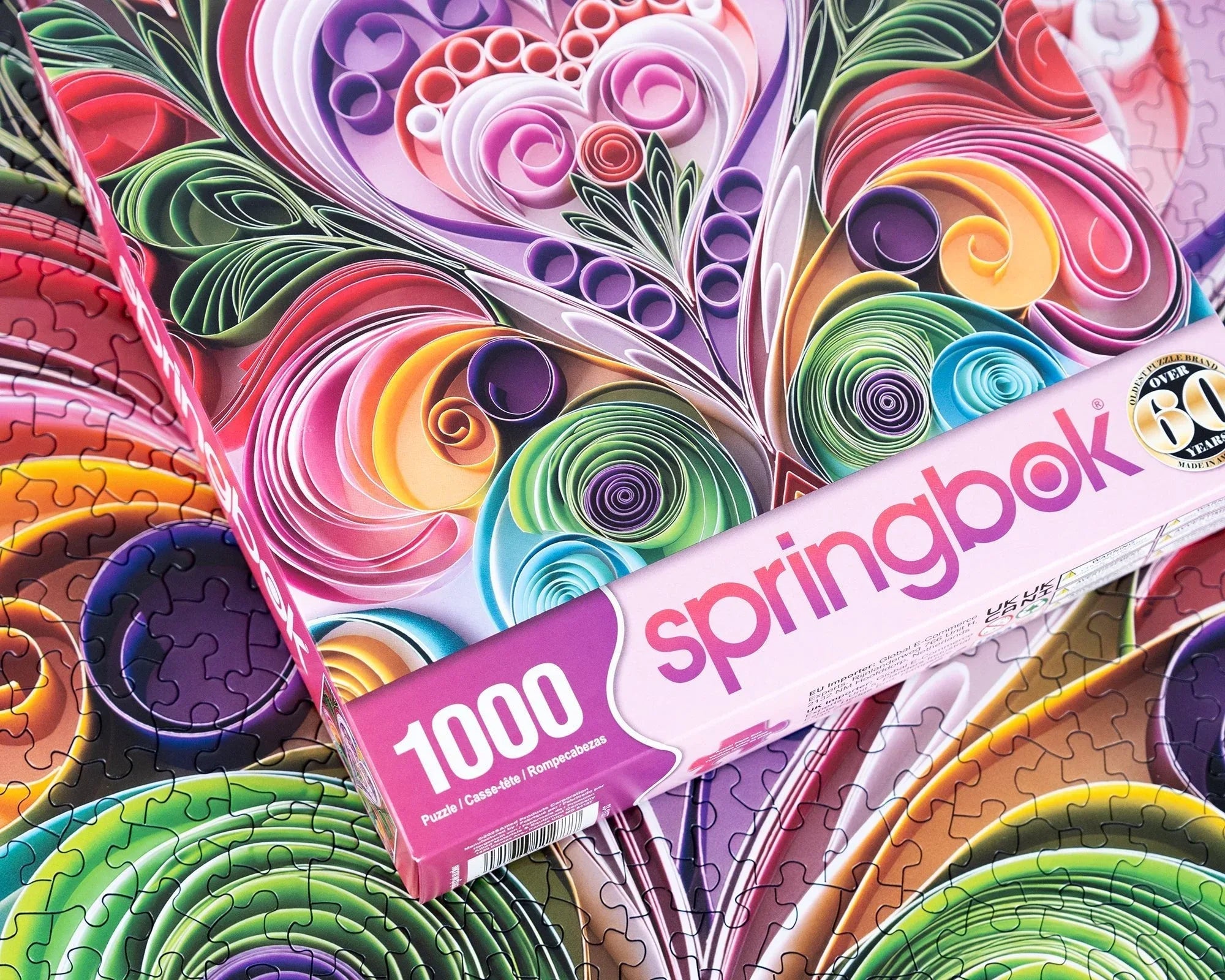Paper Hearts 1000 Piece Jigsaw Puzzle | Springbok Puzzles - BIG FRENCHIES