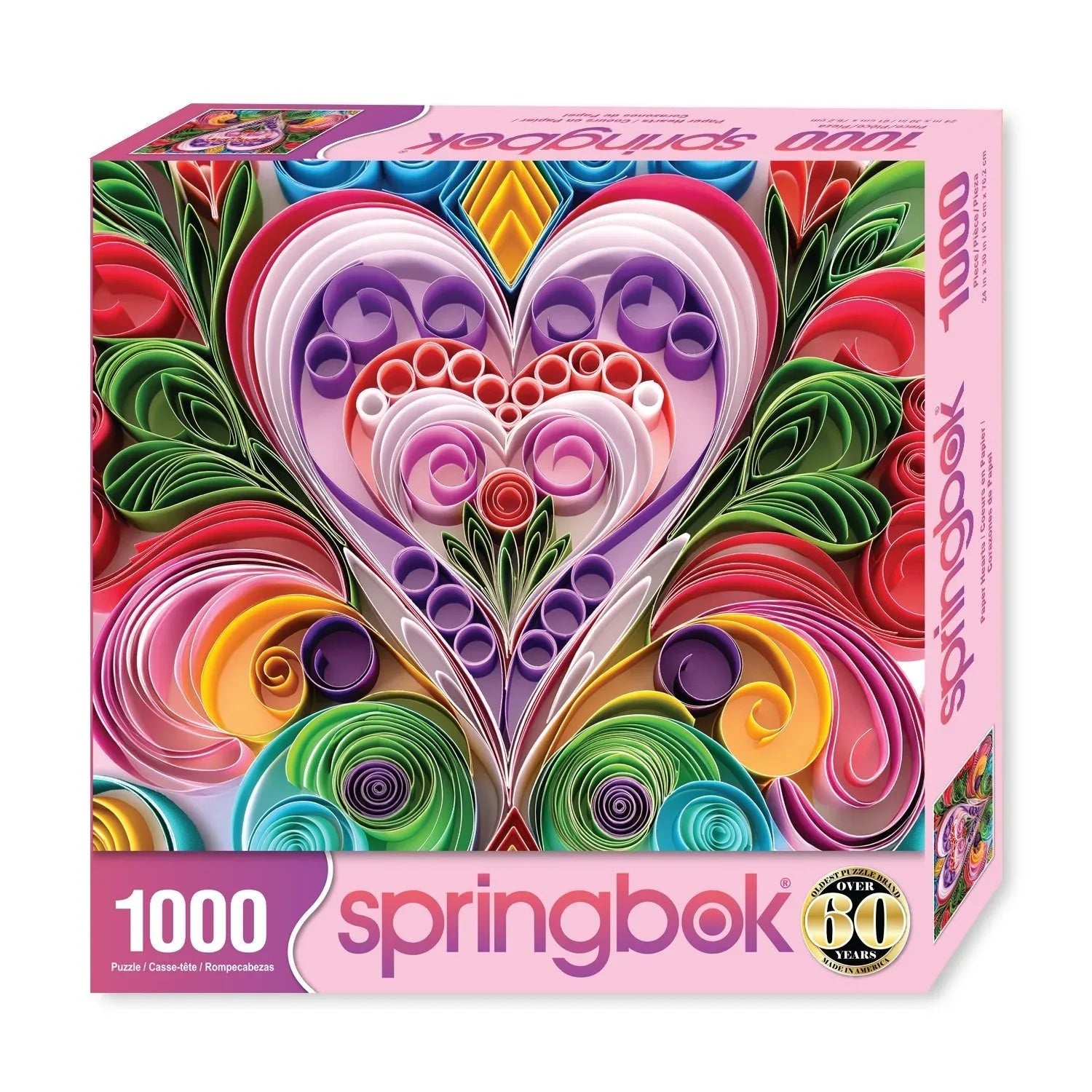 Paper Hearts 1000 Piece Jigsaw Puzzle | Springbok Puzzles - BIG FRENCHIES