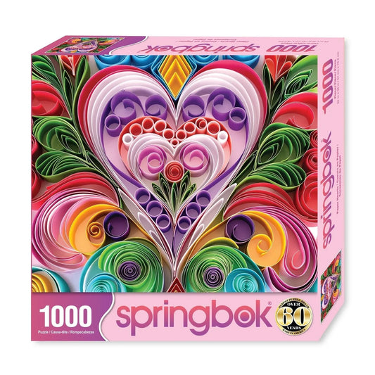 Paper Hearts 1000 Piece Jigsaw Puzzle | Springbok Puzzles - BIG FRENCHIES