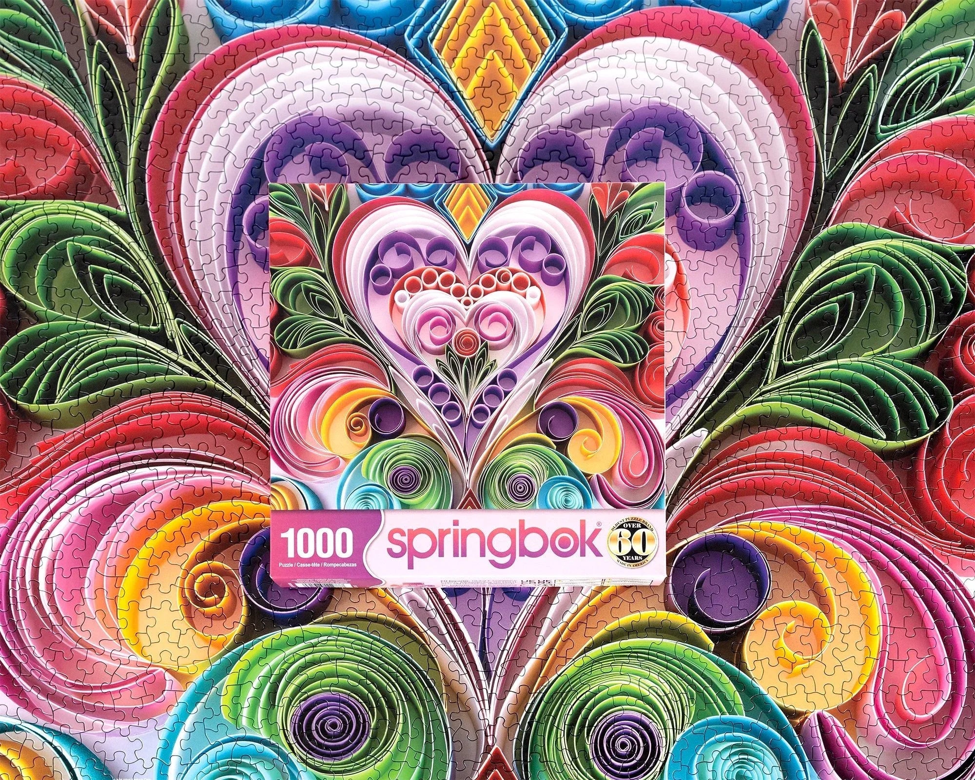 Paper Hearts 1000 Piece Jigsaw Puzzle | Springbok Puzzles - BIG FRENCHIES