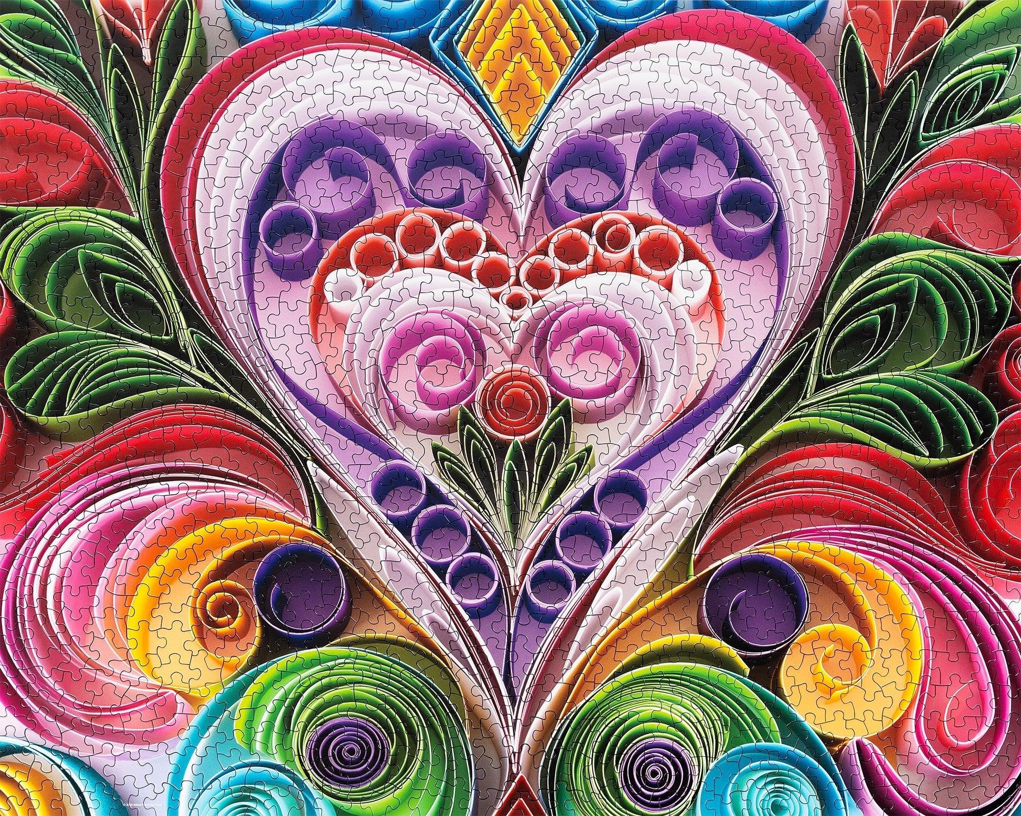 Paper Hearts 1000 Piece Jigsaw Puzzle | Springbok Puzzles - BIG FRENCHIES
