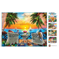 Paradise Beach - On the Balcony 550 Piece Puzzle by Masterpieces Puzzles - BIG FRENCHIES