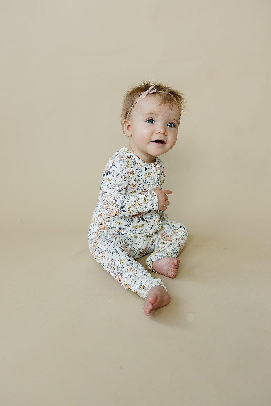 Pastel Petals Modal Zippy Romper - BIG FRENCHIES