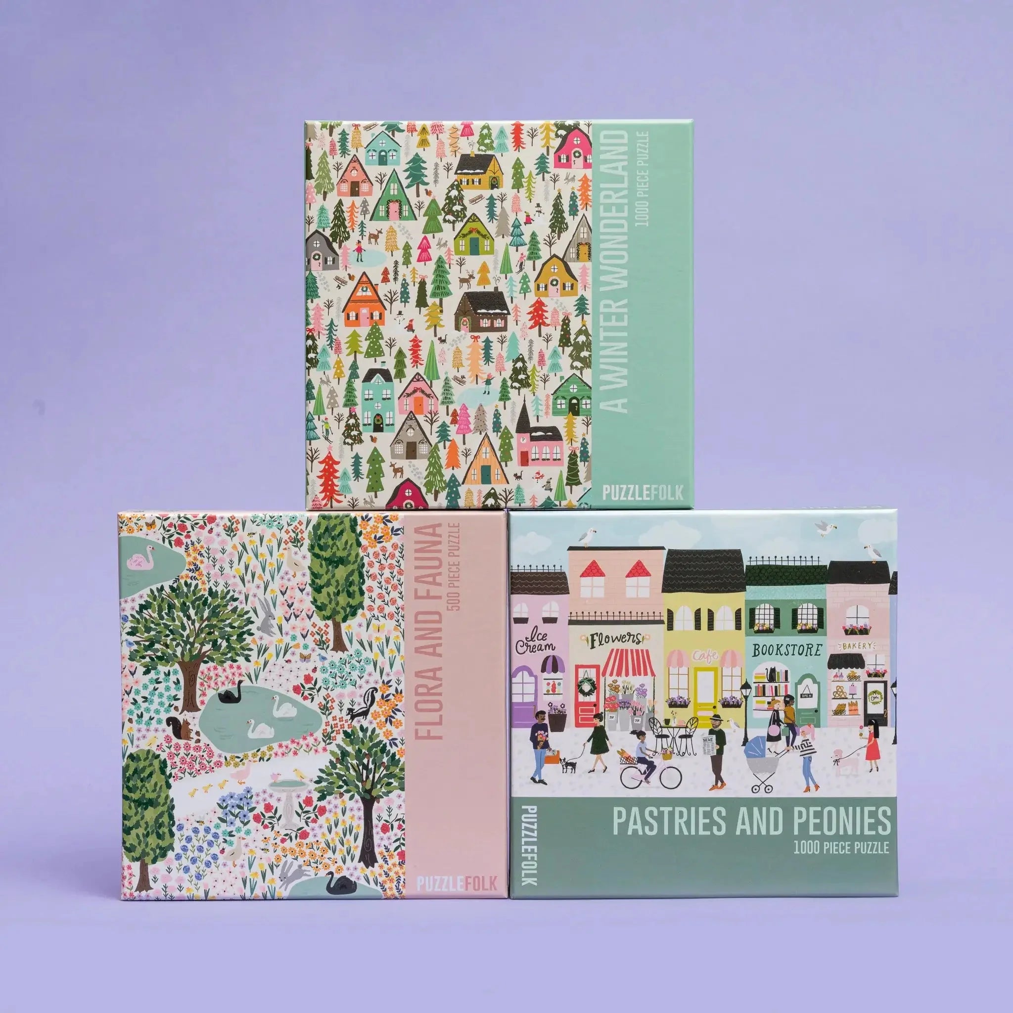 Pastries & Peonies 1000 Piece Puzzle by Puzzlefolk | Charming Street Scene Jigsaw Puzzle