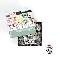 Pastries & Peonies 1000 Piece Puzzle by Puzzlefolk | Charming Street Scene Jigsaw Puzzle