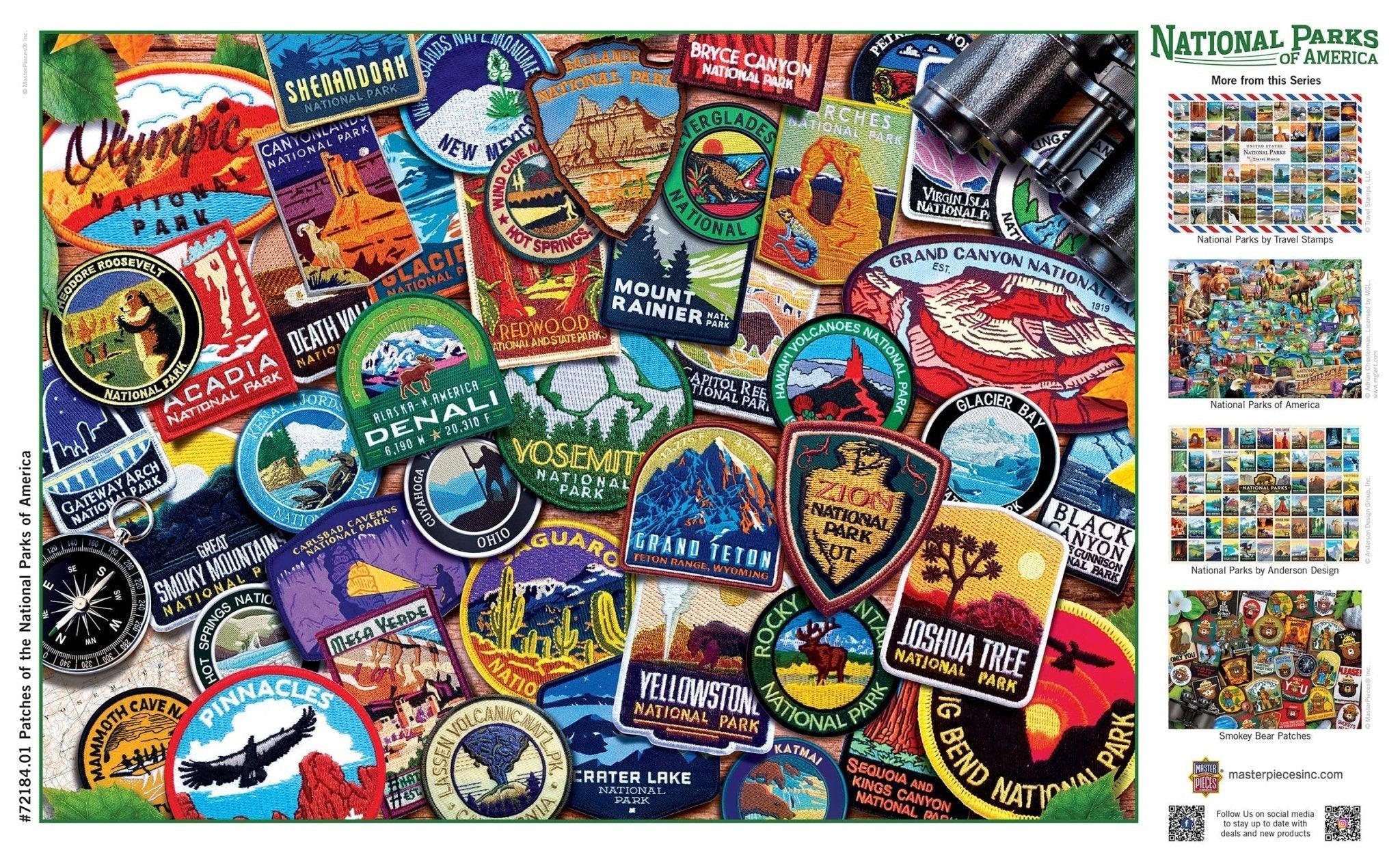 Patches of the National Parks 1000 Piece Puzzle by Masterpieces - BIG FRENCHIES