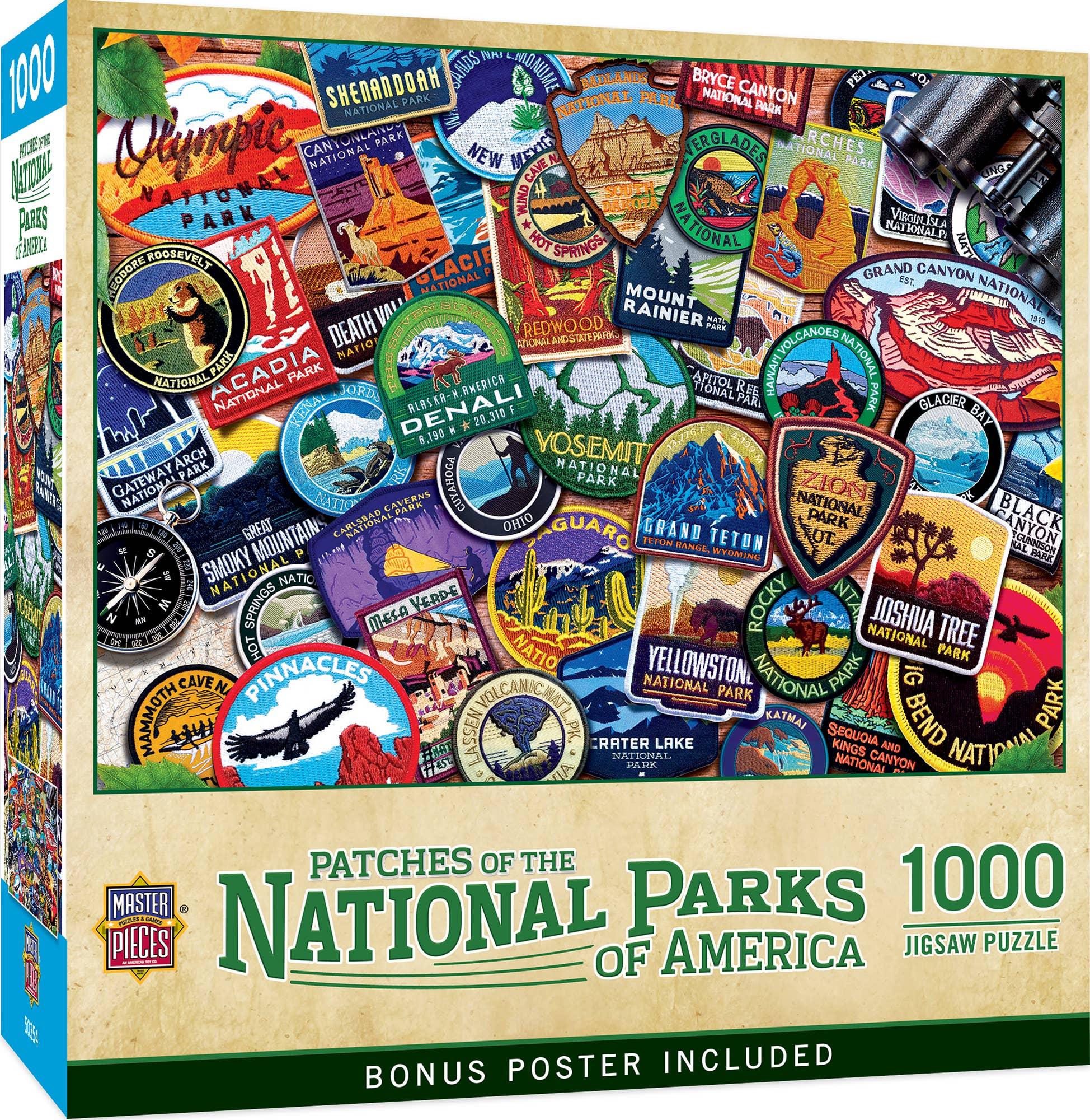Patches of the National Parks 1000 Piece Puzzle by Masterpieces - BIG FRENCHIES